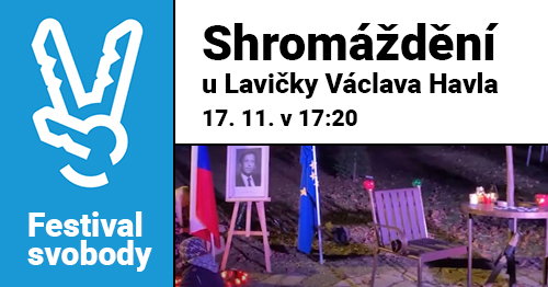 titulní obrazek události 'Festival svobody ve Zlíně / Shromáždění u Lavičky Václava Havla'