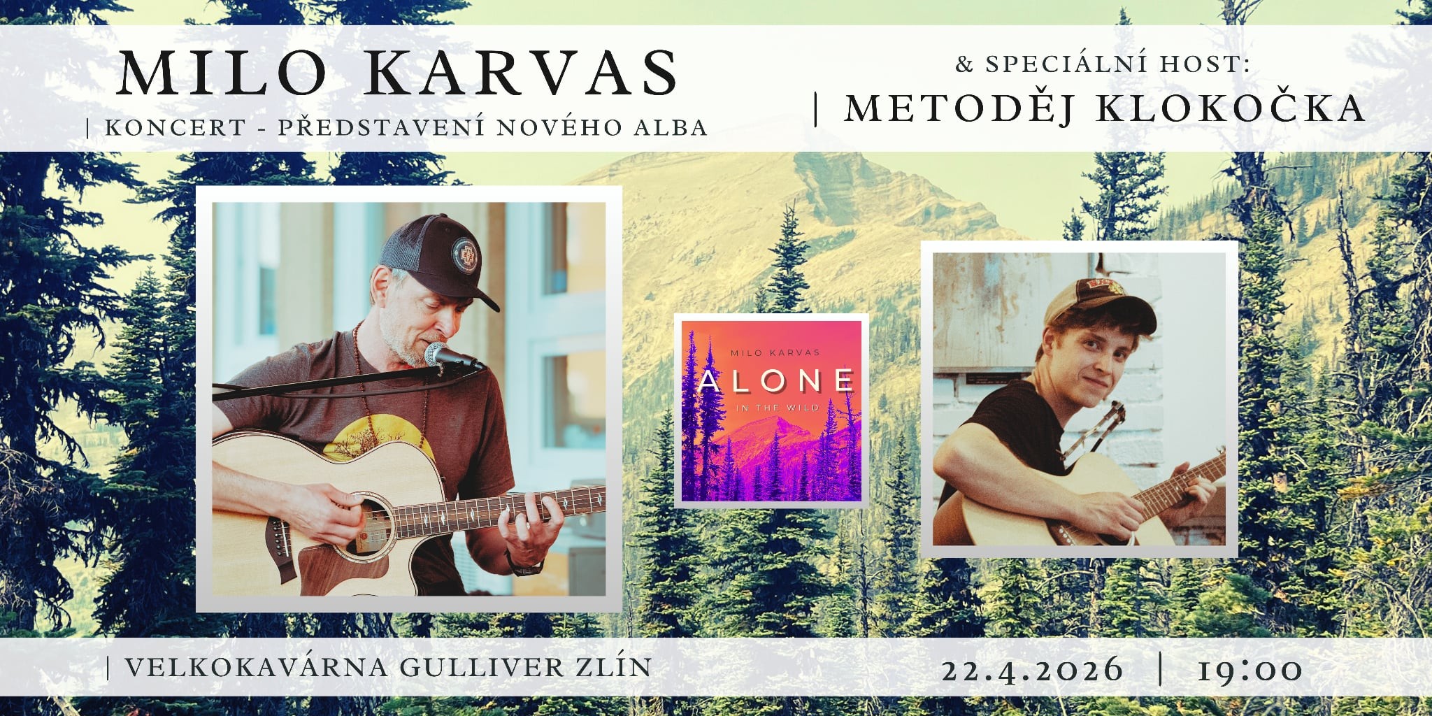 titulní obrazek události 'MILO KARVAS | koncert – nové album & host METODĚJ KLOKOČKA'