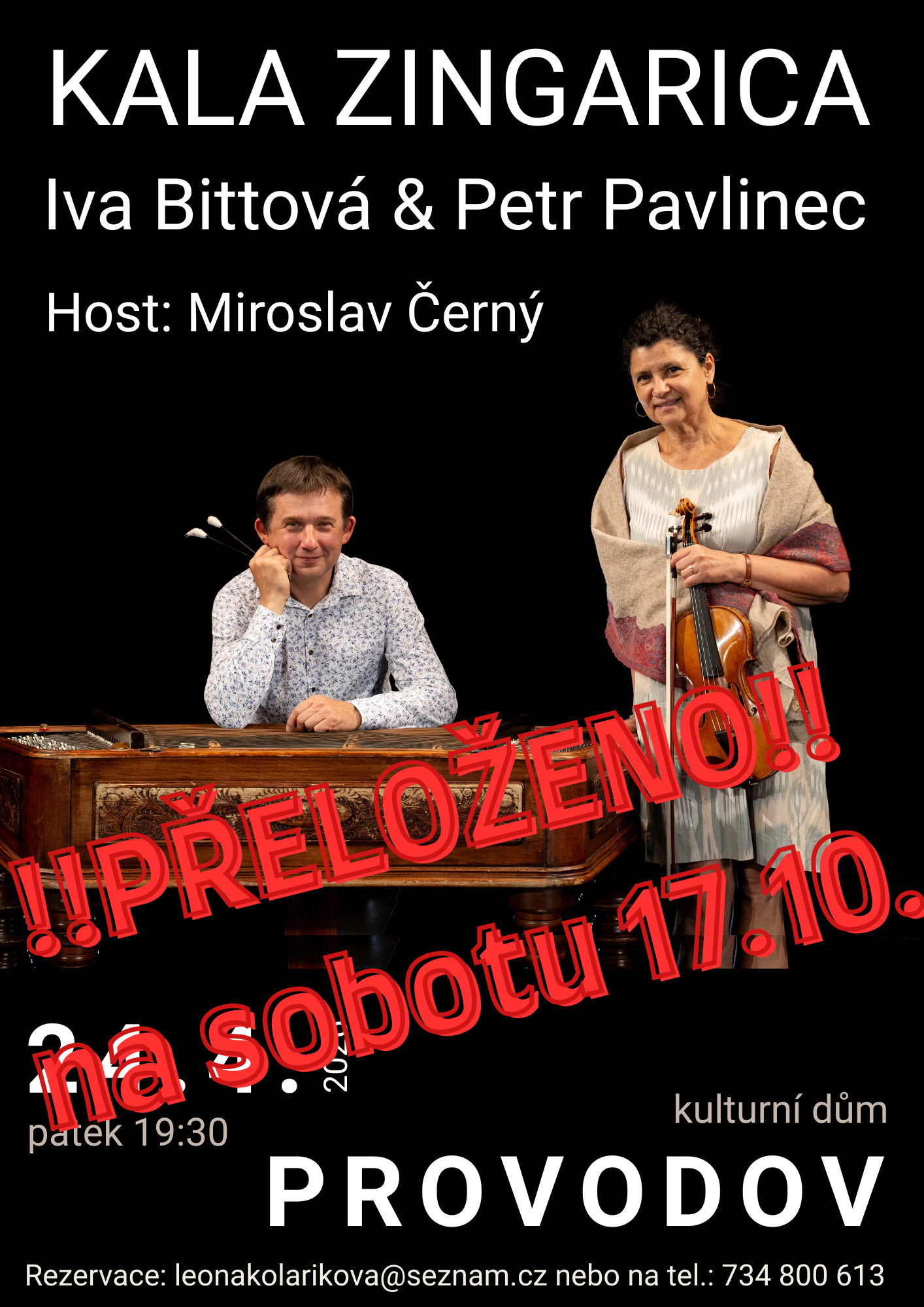 titulní obrazek události '!PŘELOŽENO! Iva Bittová & Petr Pavlinec – KALA ZINGARICA na Provodově'