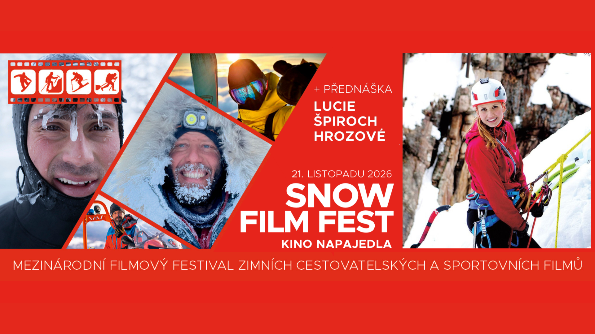 titulní obrazek události 'Snow Film Fest + přednáška Lucie Špiroch Hrozové'