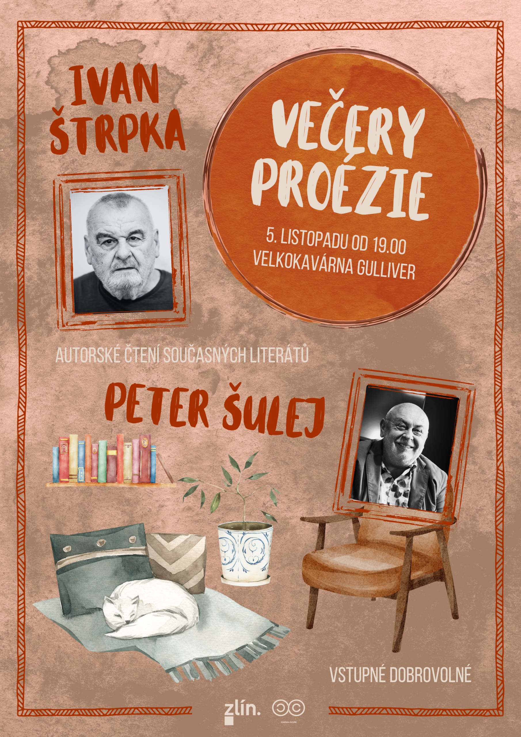 titulní obrazek události 'IVAN ŠTRPKA & PETER ŠULEJ | Večery proézie'